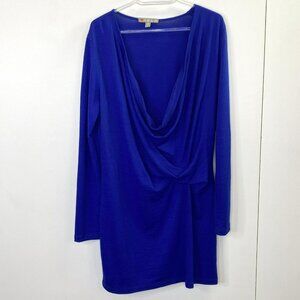 ISLA New Zealand Tunic Top Shirt Dress Womens Medium 100% Merino Wool Blue